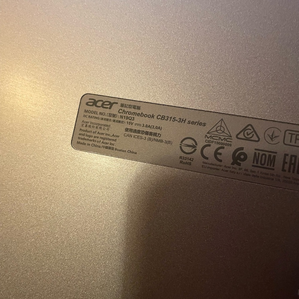Acer Chromebook 315 – 15.6” – Factory Reset - Picture 5 of 6